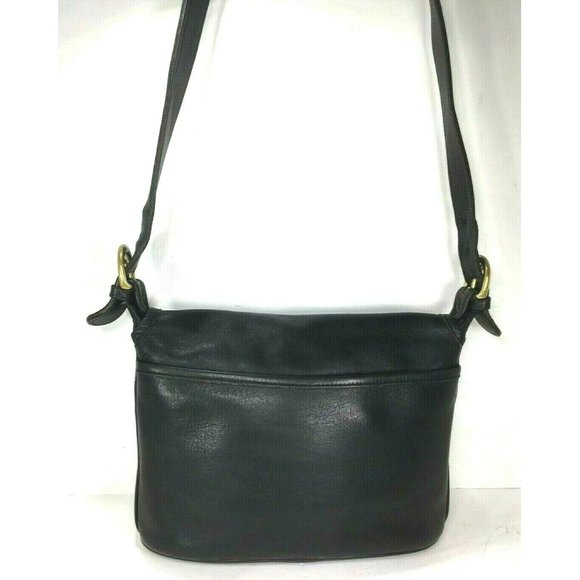 Coach Fletcher 4150 Vintage Black Soft Leather Flap Shoulder Bag - Picture 2 of 12